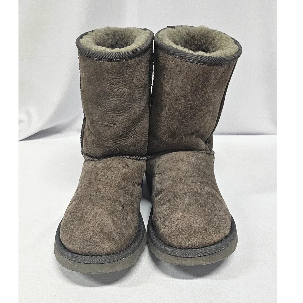 Alilo UGG Collection Brown Suede Shearling Lined Mid Calf Winter Boots‎
